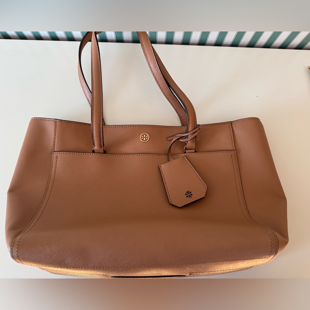 Tory Burch Tan Leather Tote Bag